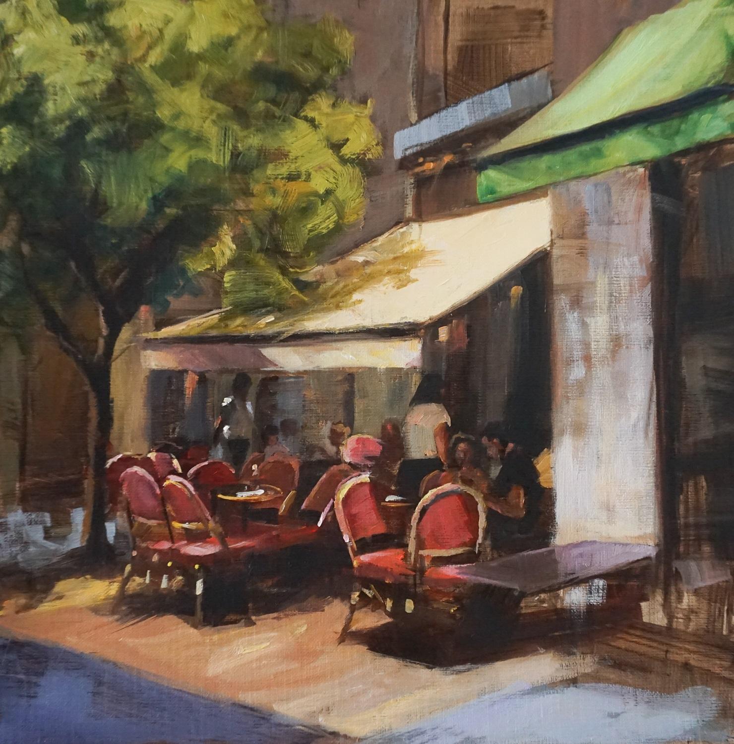 Sunny Side of the Street, Oil Painting - Art by Jonelle Summerfield