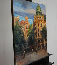 Una Plaza de Valencia, Pittura a olio