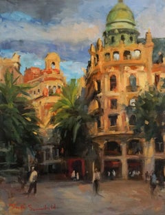 Una Plaza de Valencia, Ölgemälde