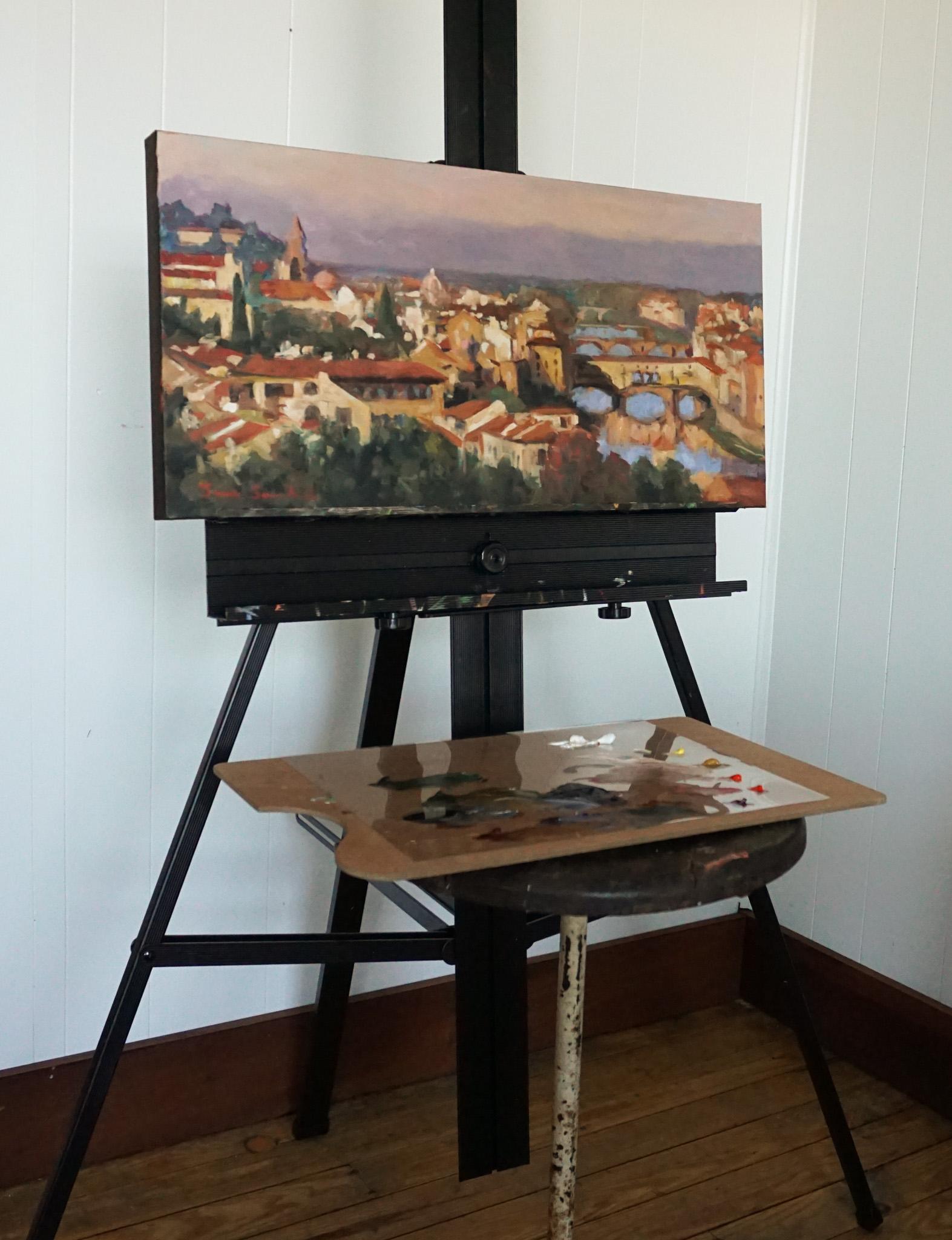 Vista de Florencia, Pintura al óleo - Painting Impresionista de Jonelle Summerfield
