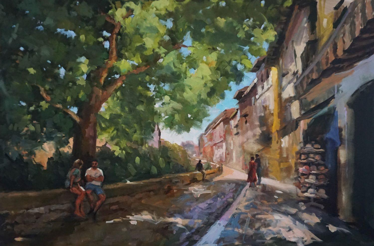 Interior Painting di Jonelle Summerfield - Passeggiata a Granada, Pittura a olio