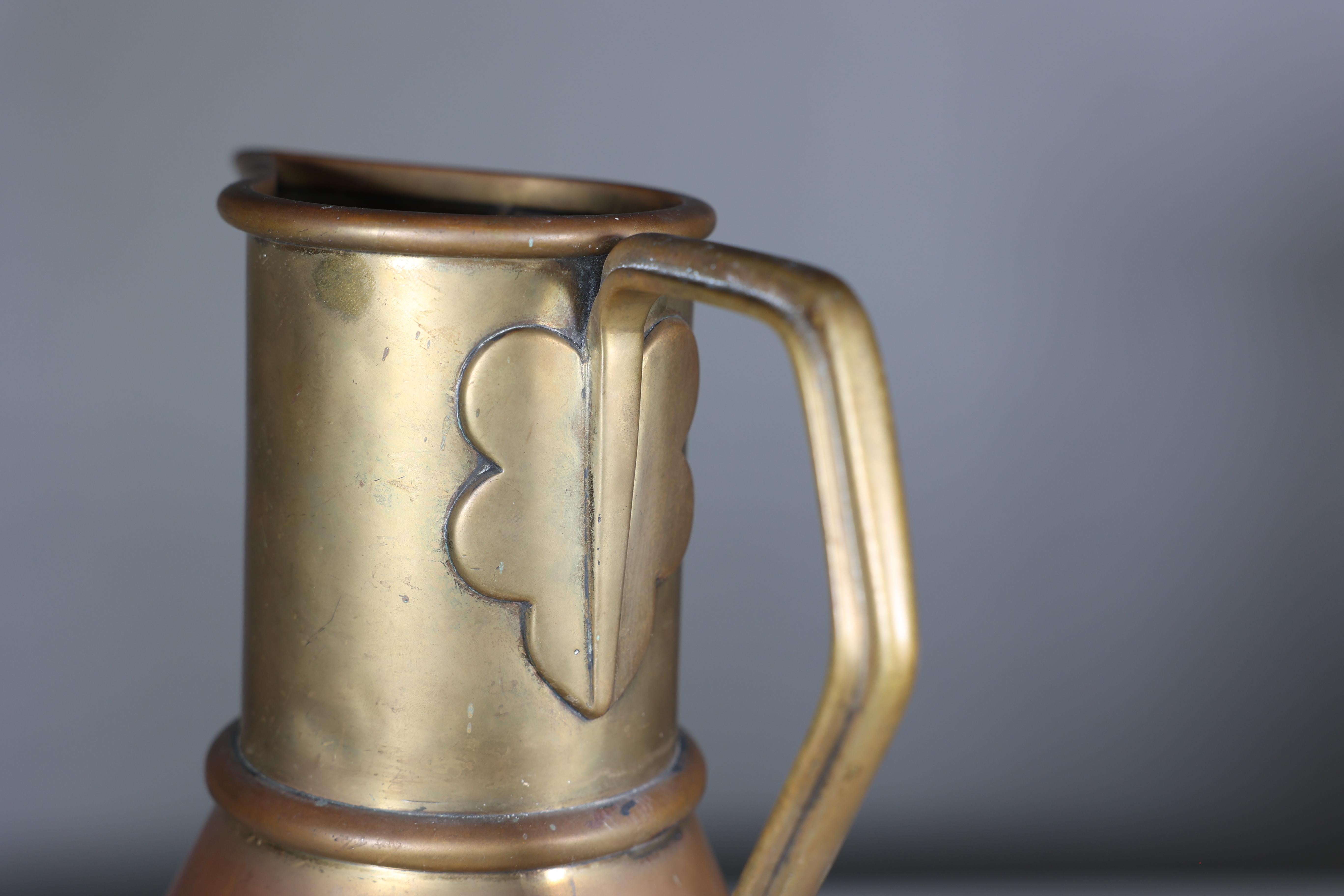 Jones & Willis Gothic Revival brass jug from the Church of St Barnabas of Darwen For Sale 4