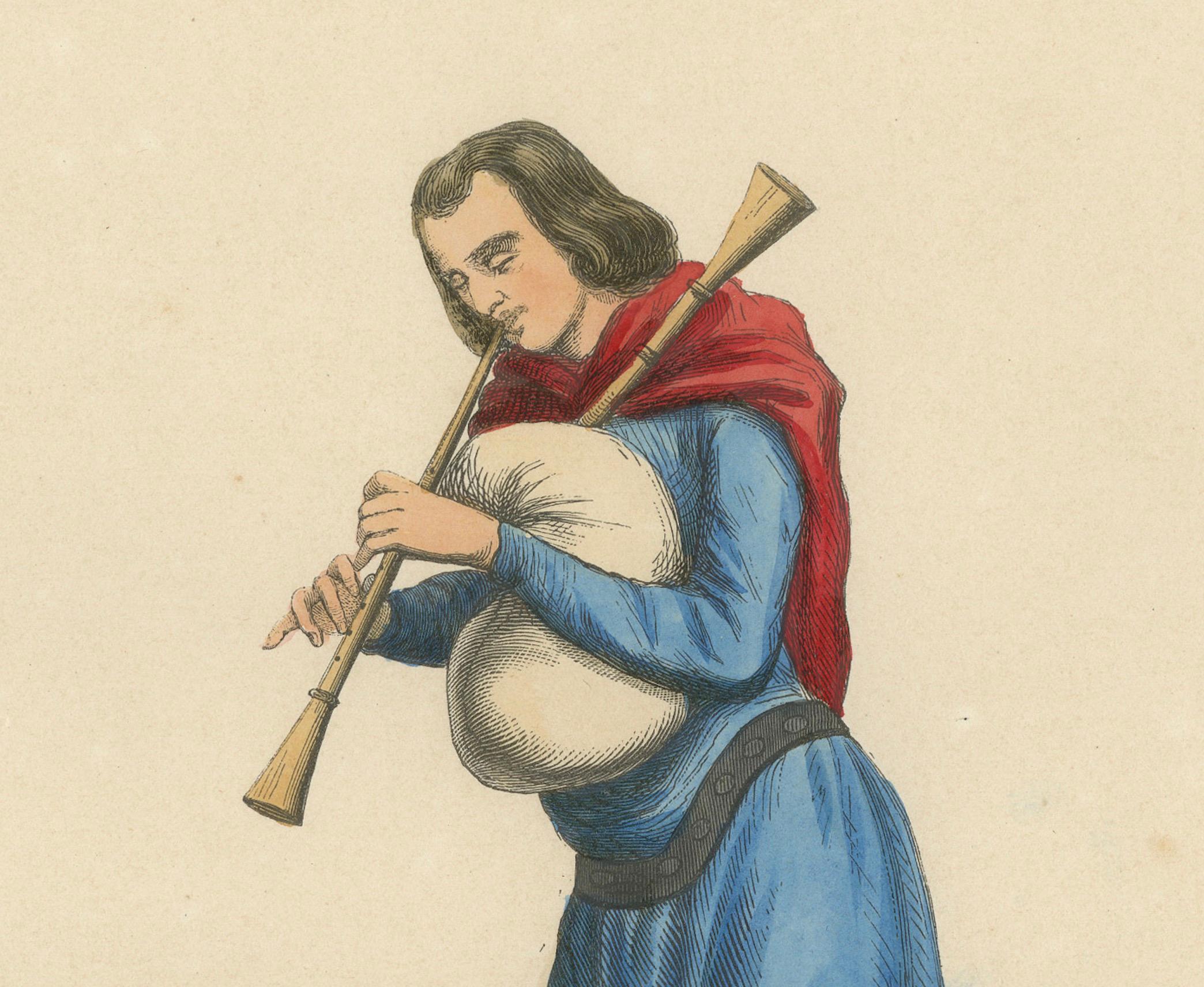 Jongleur del Medioevo: Il mestiere del musicista nel Medioevo, 1847 In condizioni buone in vendita a Langweer, NL