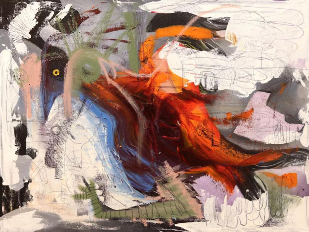 Birds – Painting von Jongmin Joy Kim