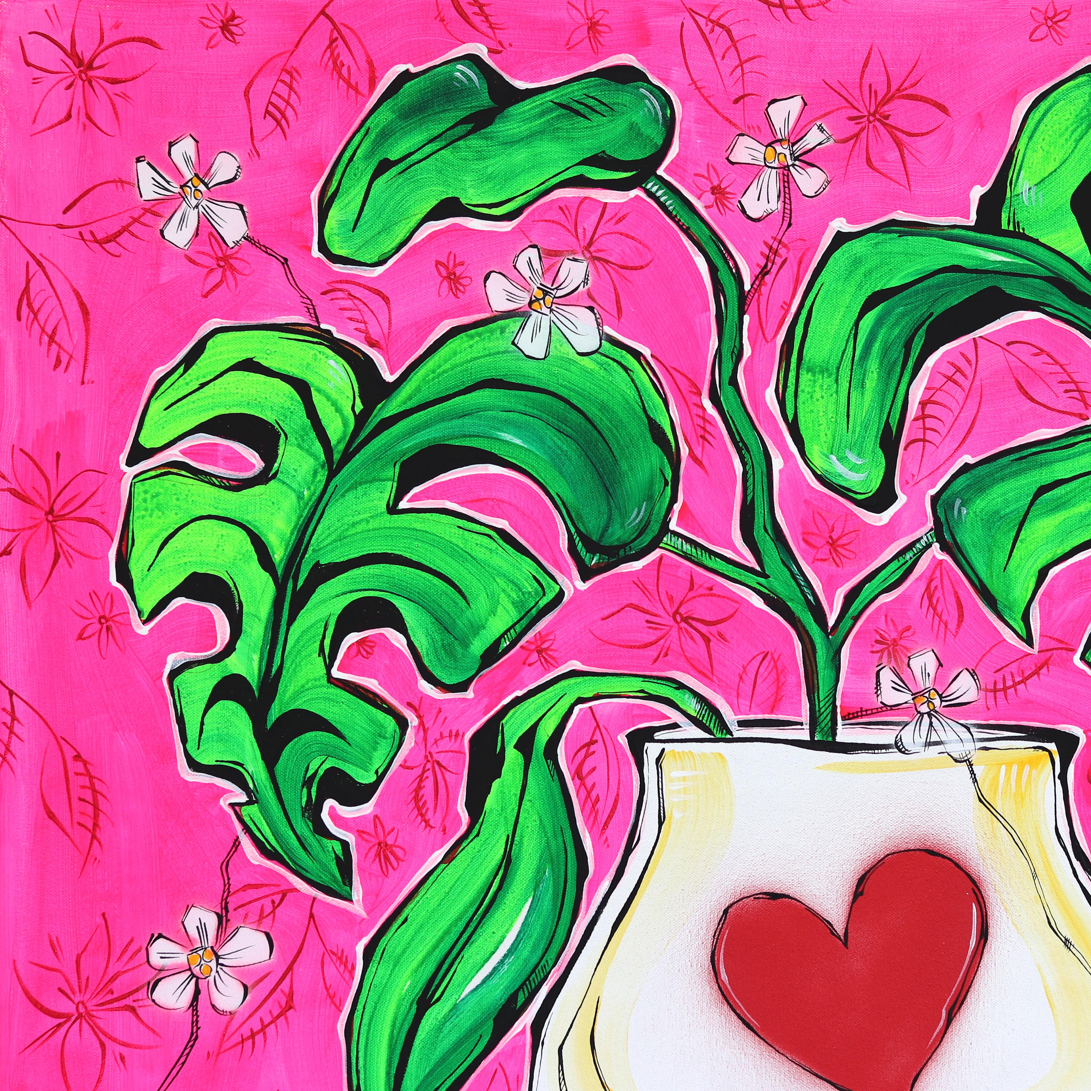 English artist Jonjo Elliot's artworks are a collision of expressionistic fauvism and his collections encourage a youthful candor. Plants thrive in environments the viewer wants to immerse themselves in. He’s interested in the crossover point