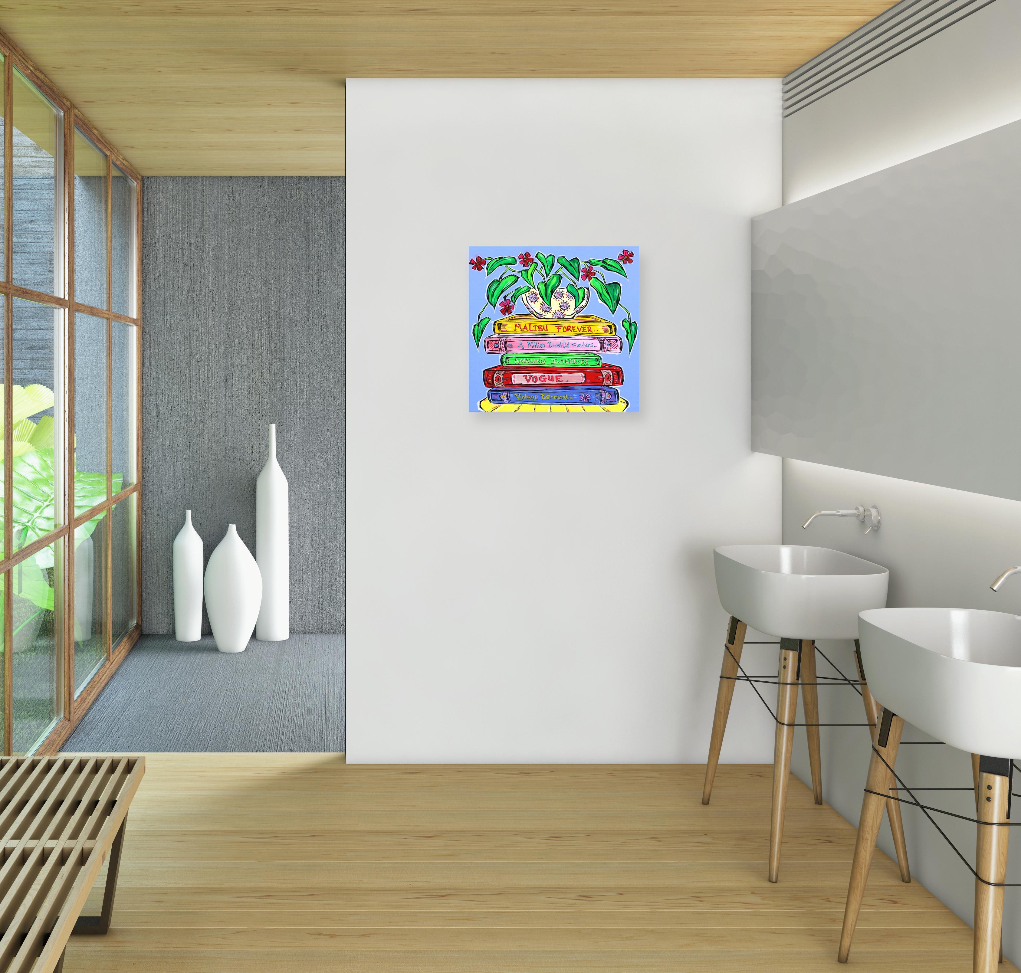 Malibu Forever - Nature morte botanique abstraite aux couleurs vives - Painting de Jonjo Elliott