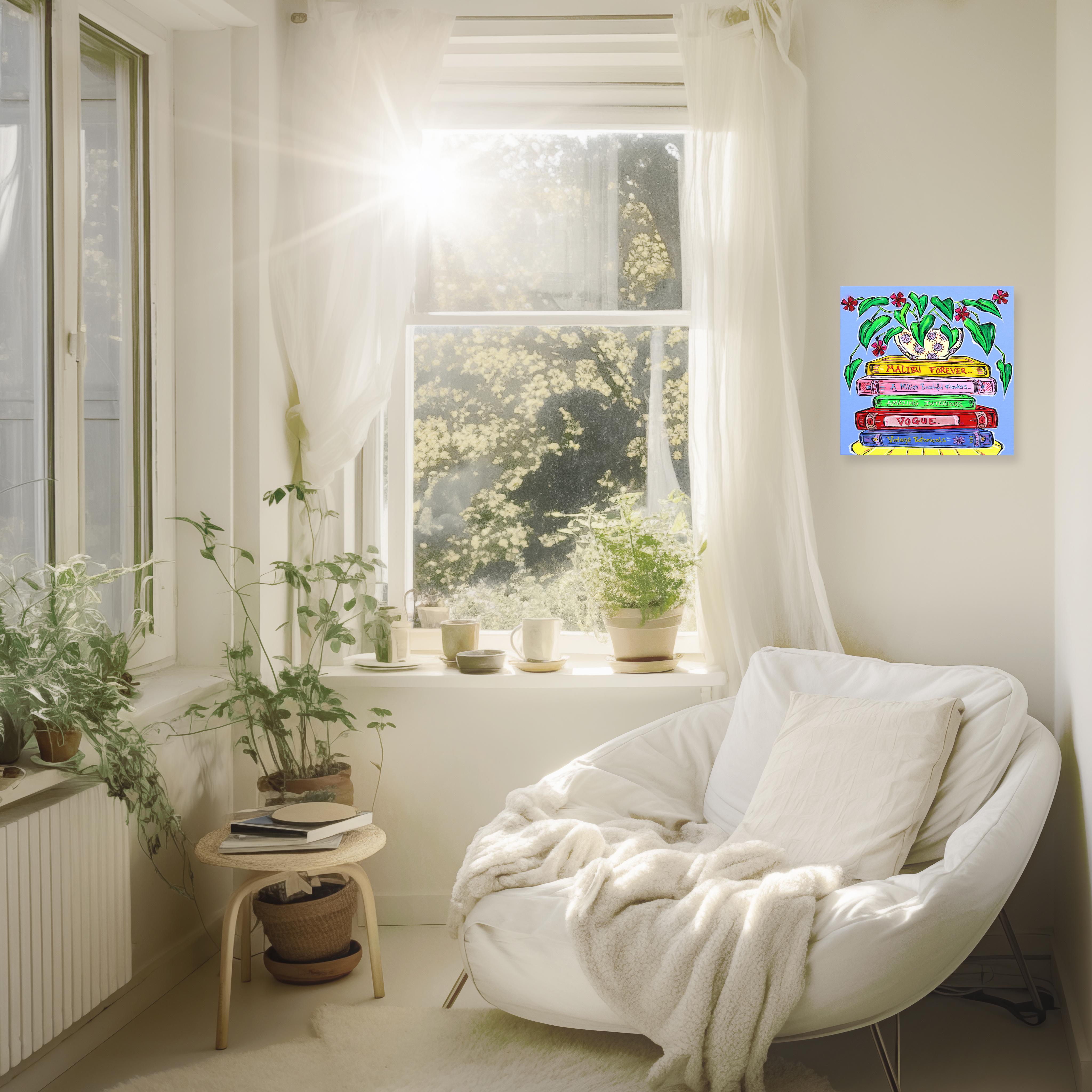 Malibu Forever - Nature morte botanique abstraite aux couleurs vives en vente 1