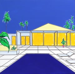 Palm House - Vibrant Original Modern Architecture and Pool Painting