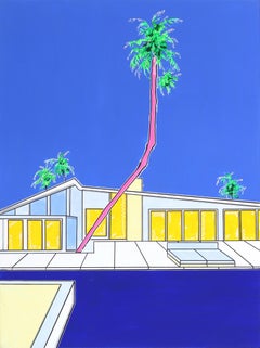 "Pink Palm" - Original Painting by Jonjo Elliot