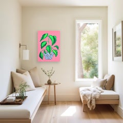 Plante Verte - Colorido y vibrante bodegón botánico contemporáneo de plantas