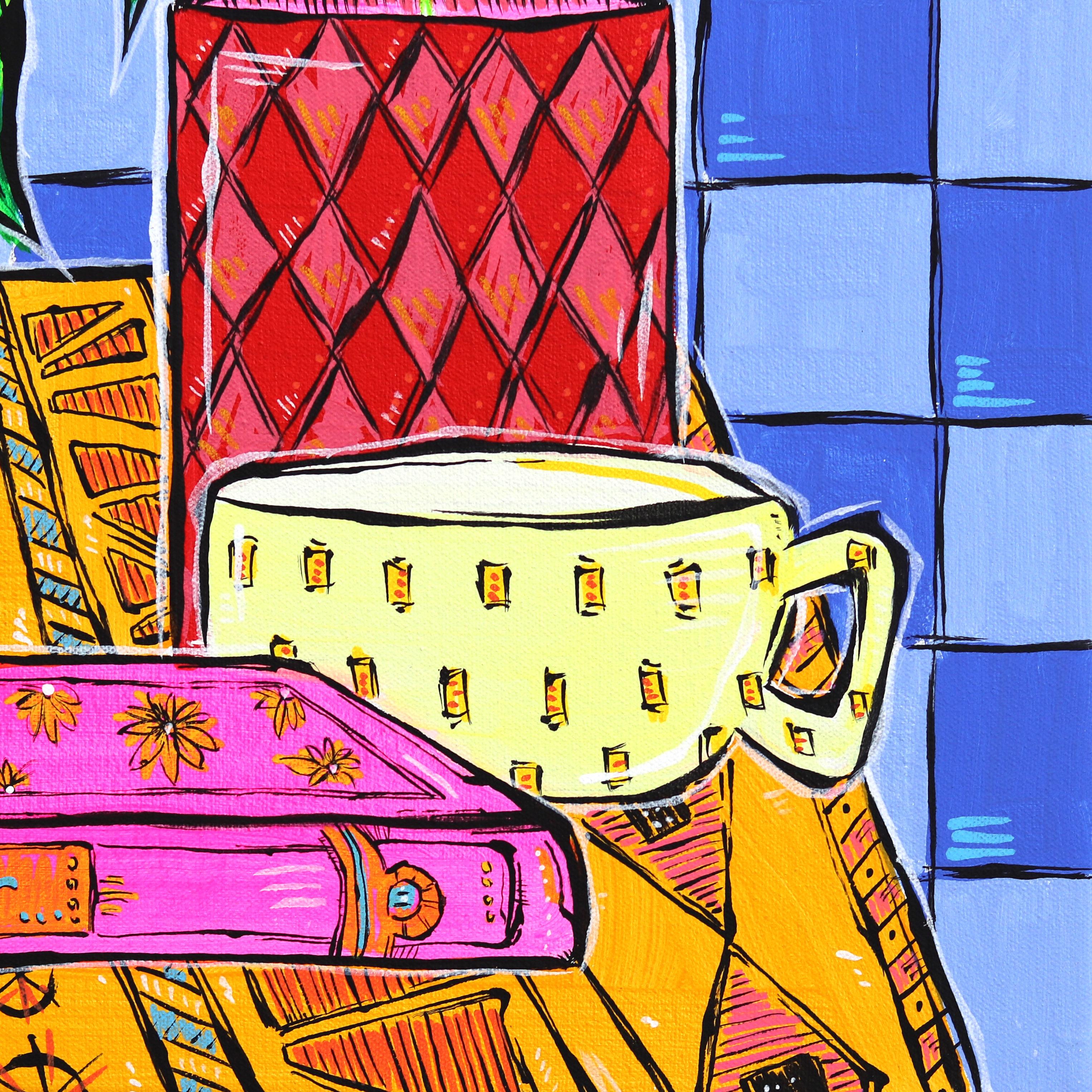 English artist Jonjo Elliot's artworks are a collision of expressionistic fauvism and his collections encourage a youthful candor. Plants thrive in environments the viewer wants to immerse themselves in. He’s interested in the crossover point