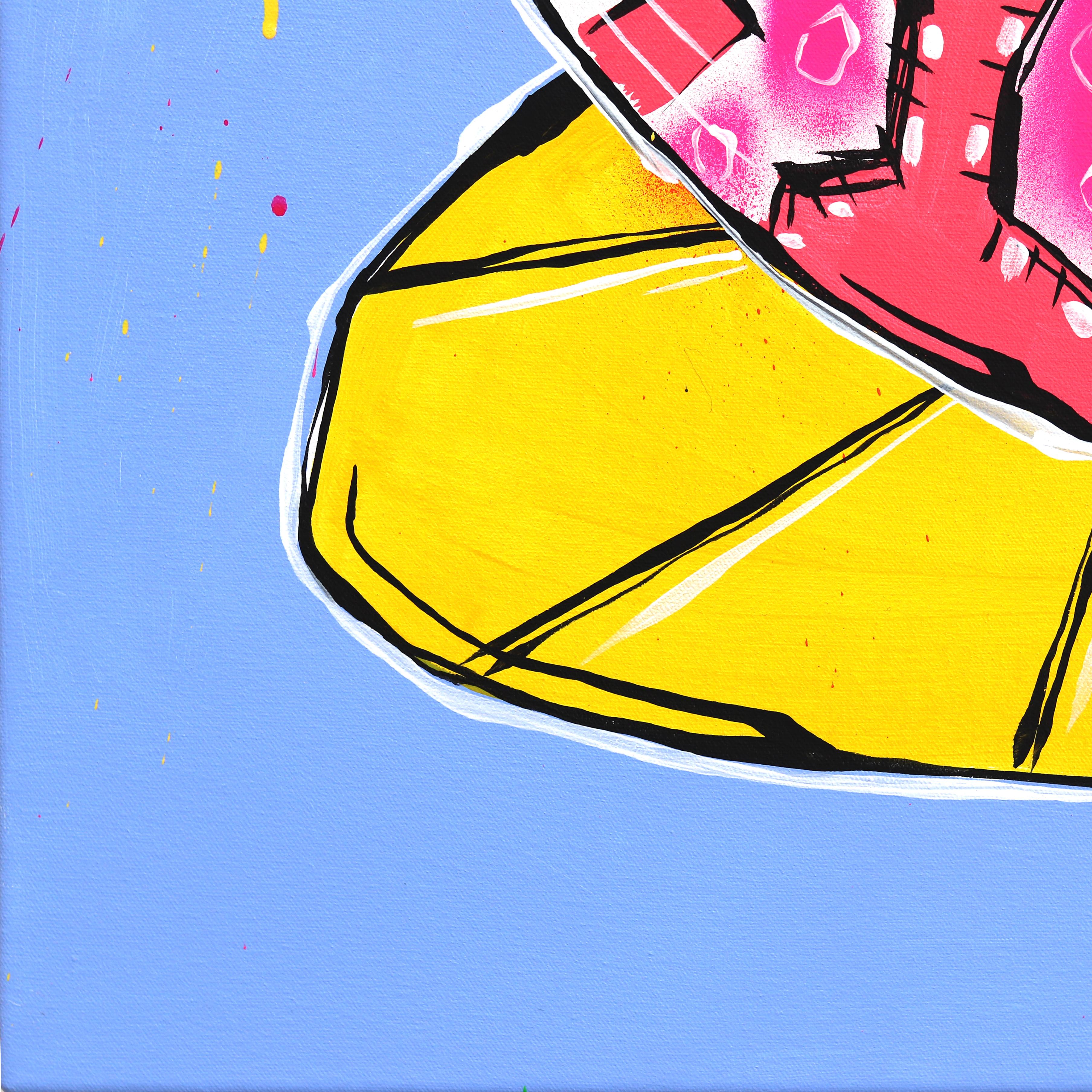 The Day We Ran Away - Abstract Colorful Botanical Floral Still Life Painting For Sale 6