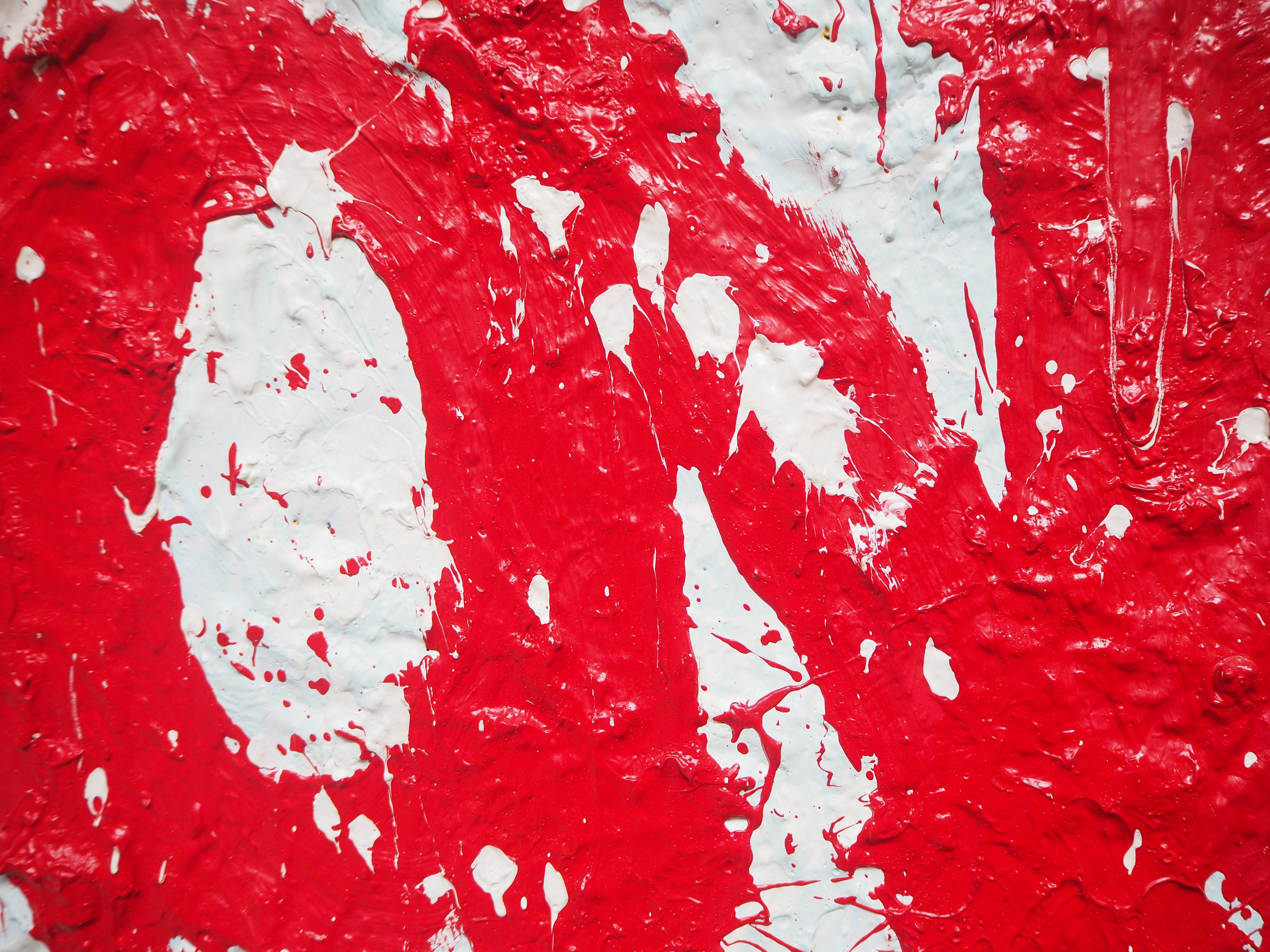 Red Passion - Tall Original painting on canvas, Signed 4