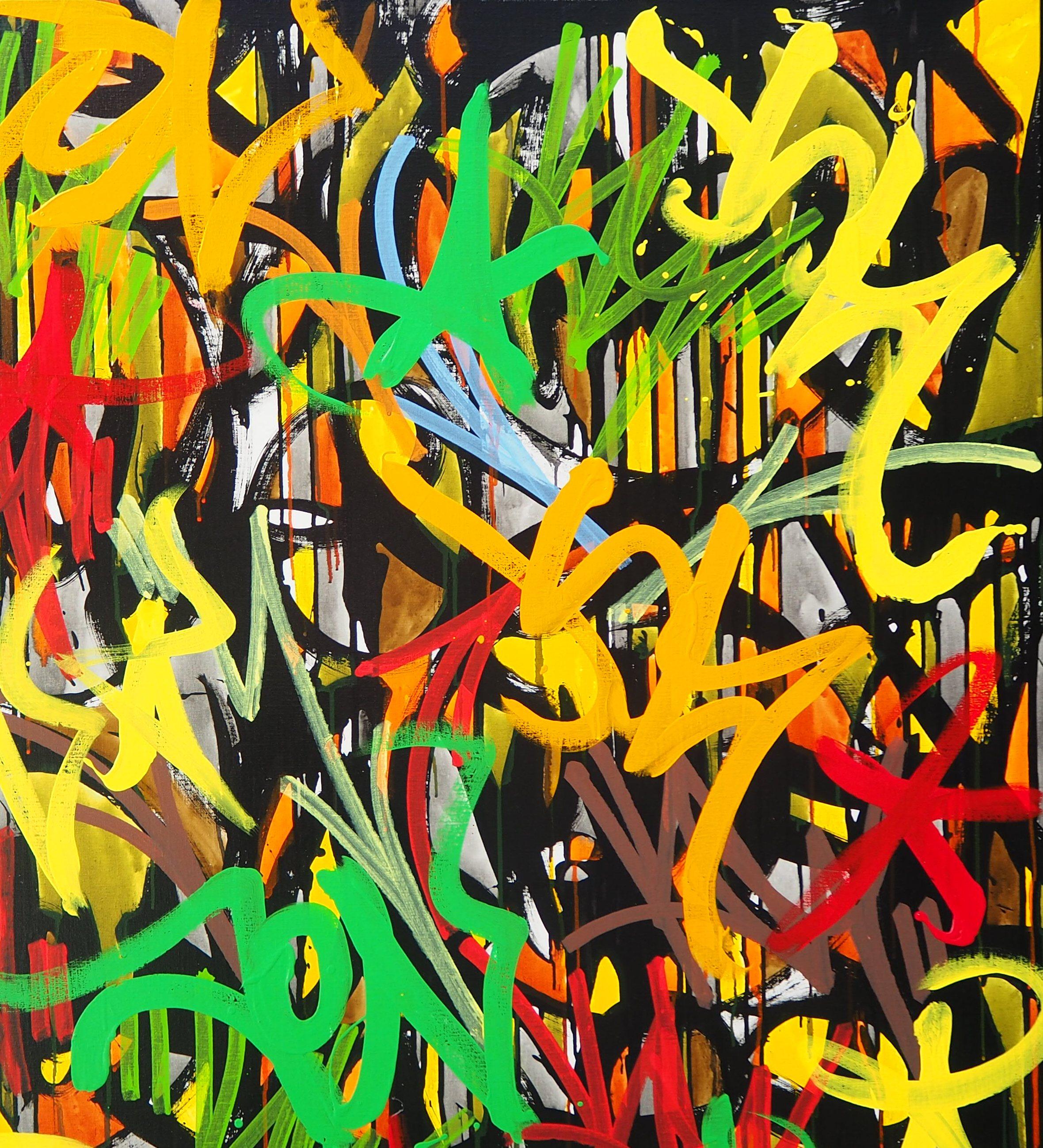 Storia della mia vita - Pittura su tela originale firmata con CERTIFICATO - Abstract Painting Marrone di Jonone