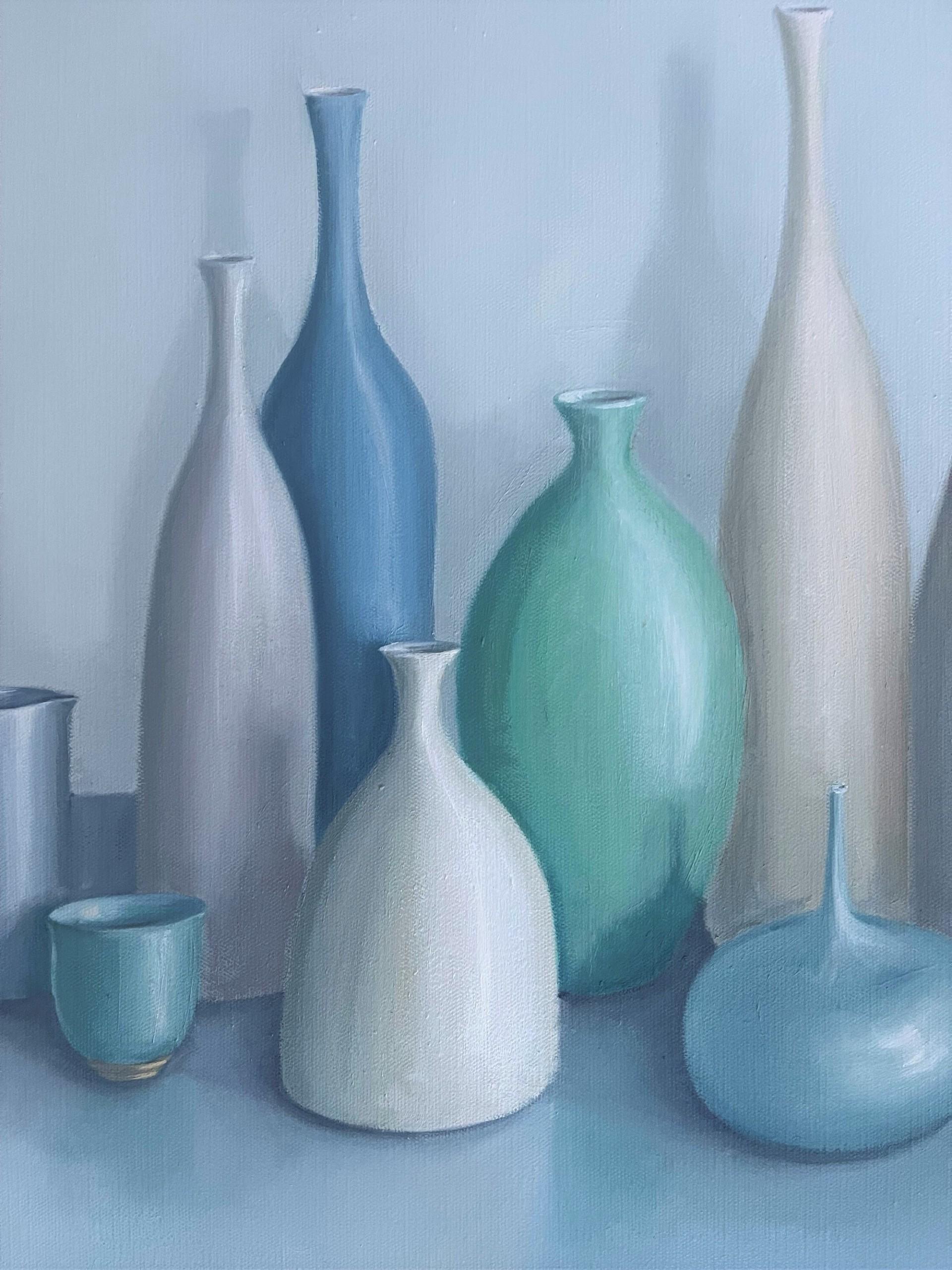 Clustered Pots - Painting by Jonquil Williamson 