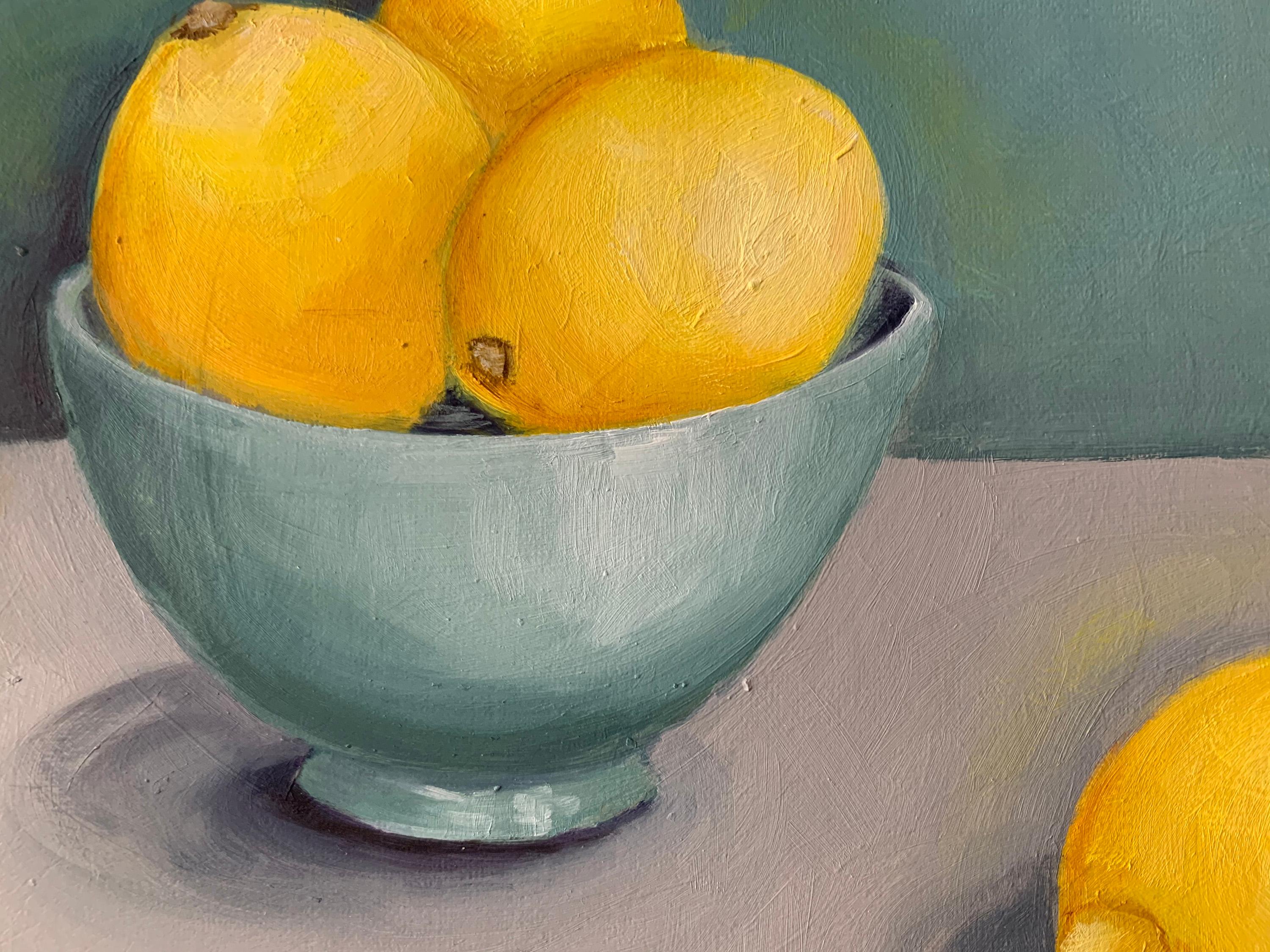 Jonquil Williamson, Lemons,  Original Still Life Oil Painting 1