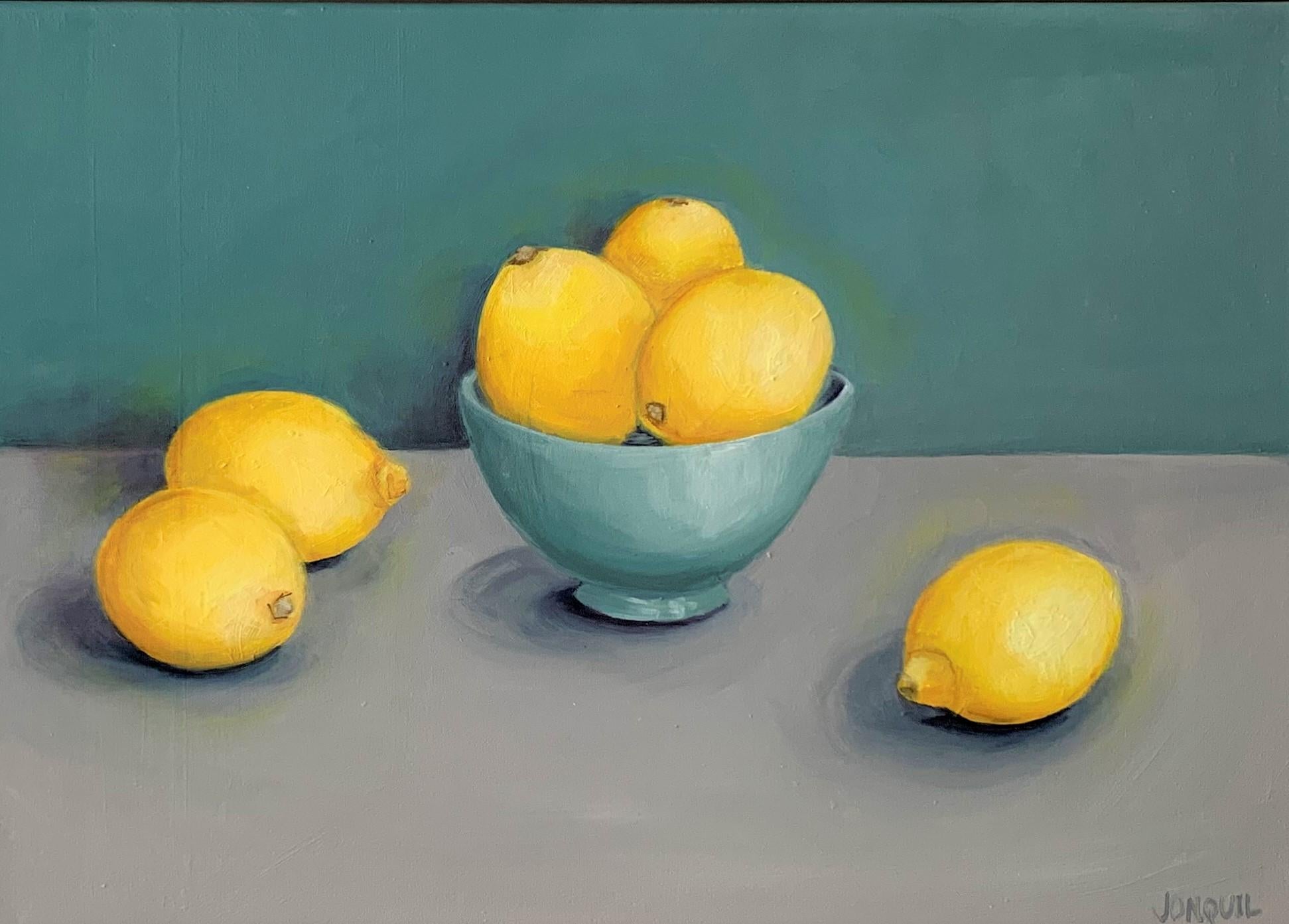 Jonquil Williamson, Lemons,  Original Still Life Oil Painting