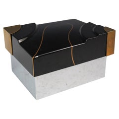 Jonson & Marcius Chromium and Black Lacquered Box for Dara International