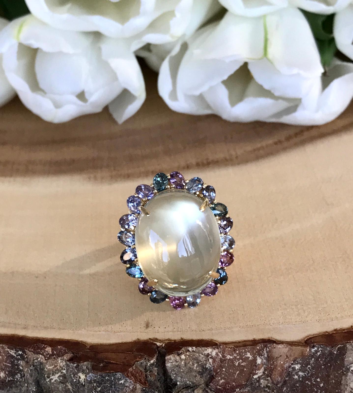 green moonstone ring