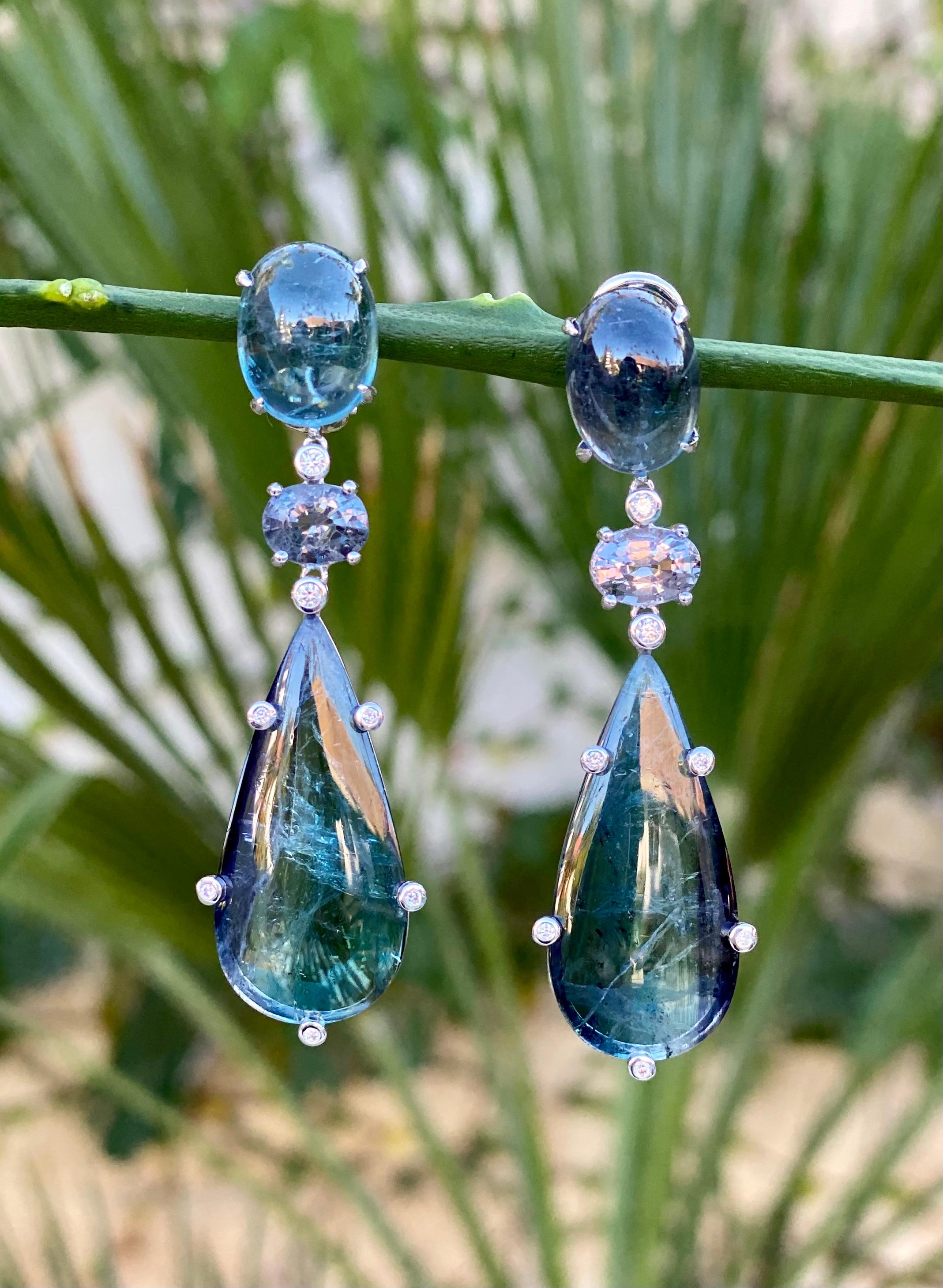 indicolite earrings