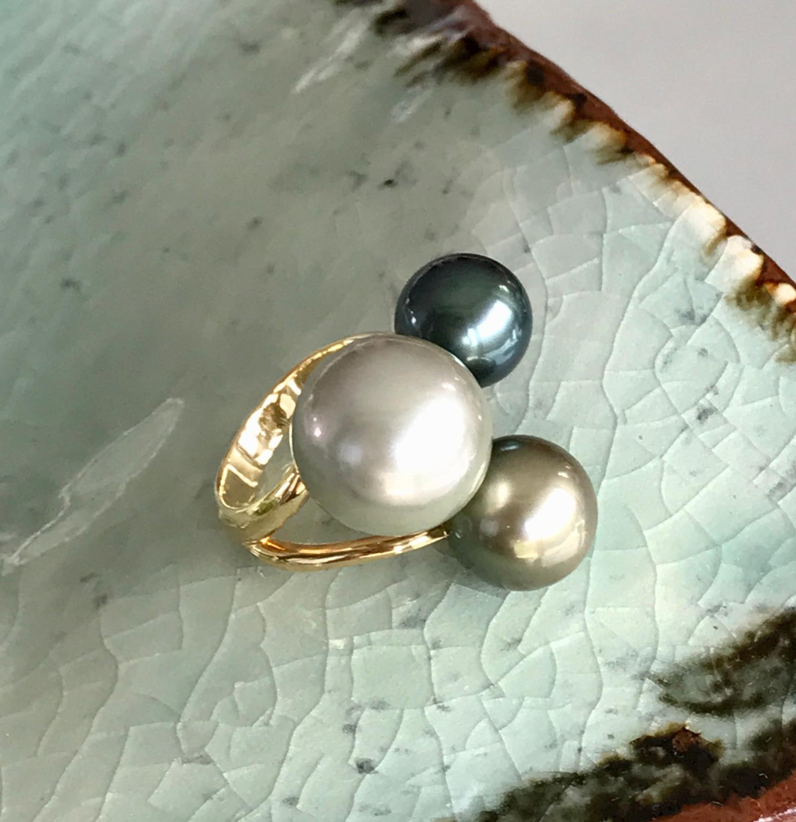 multi pearl ring