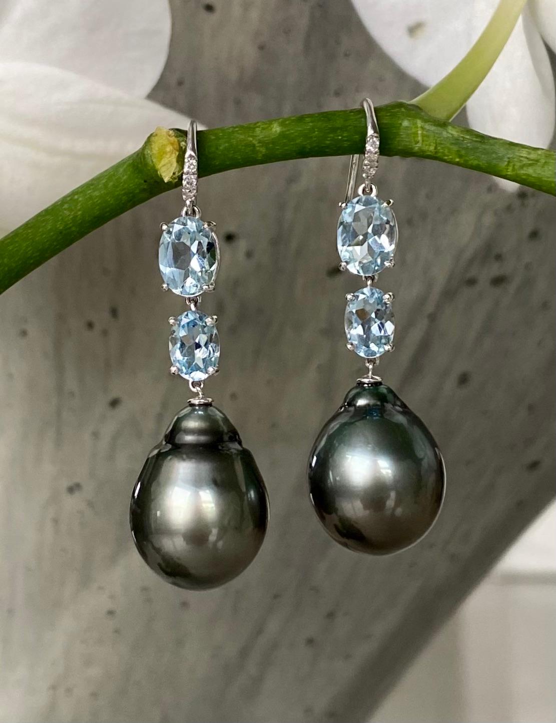 baroque tahitian pearl earrings