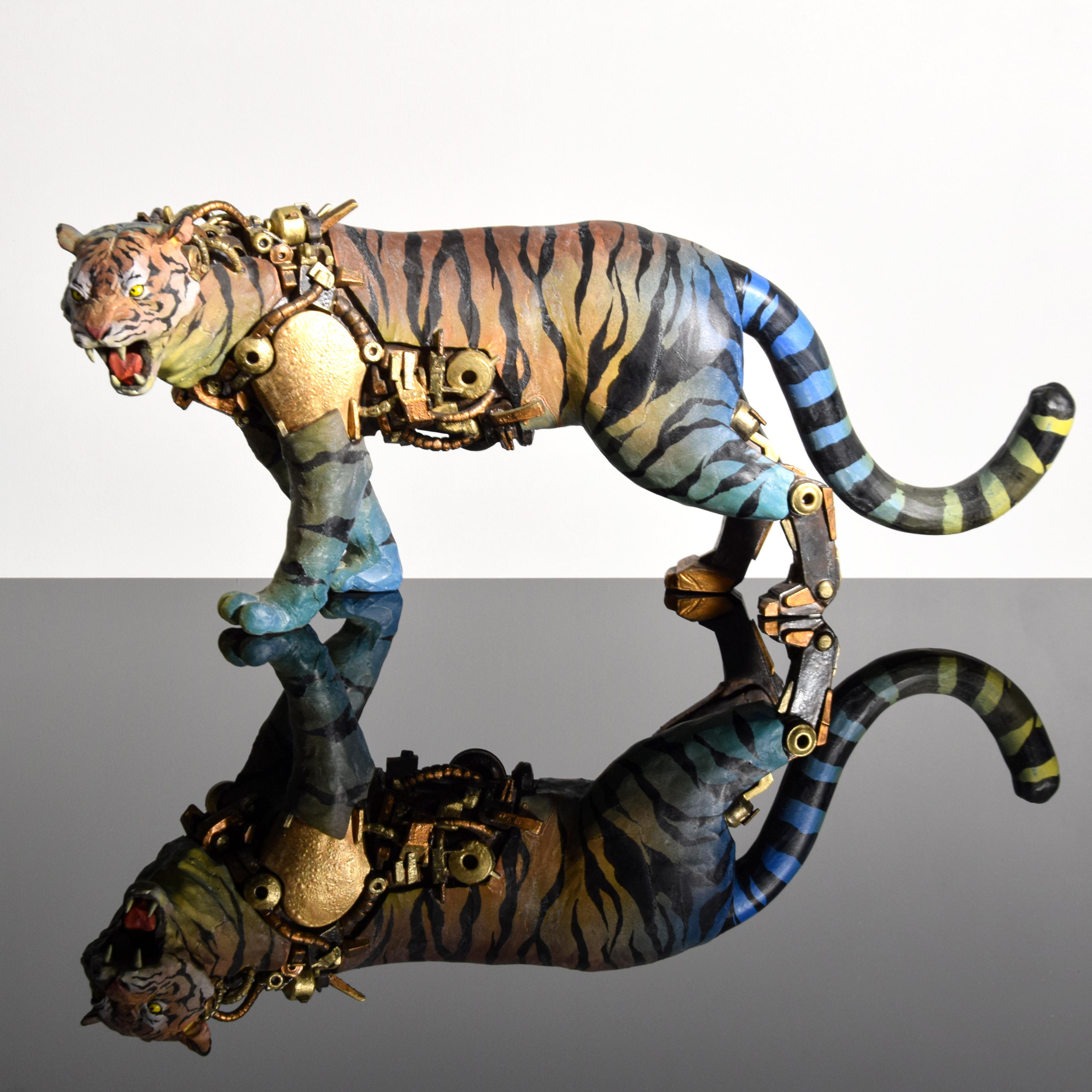 Sculpture de tigre en céramique de Joonsang Park en vente 5