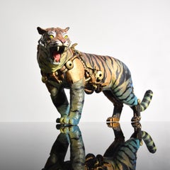 Sculpture de tigre en céramique de Joonsang Park