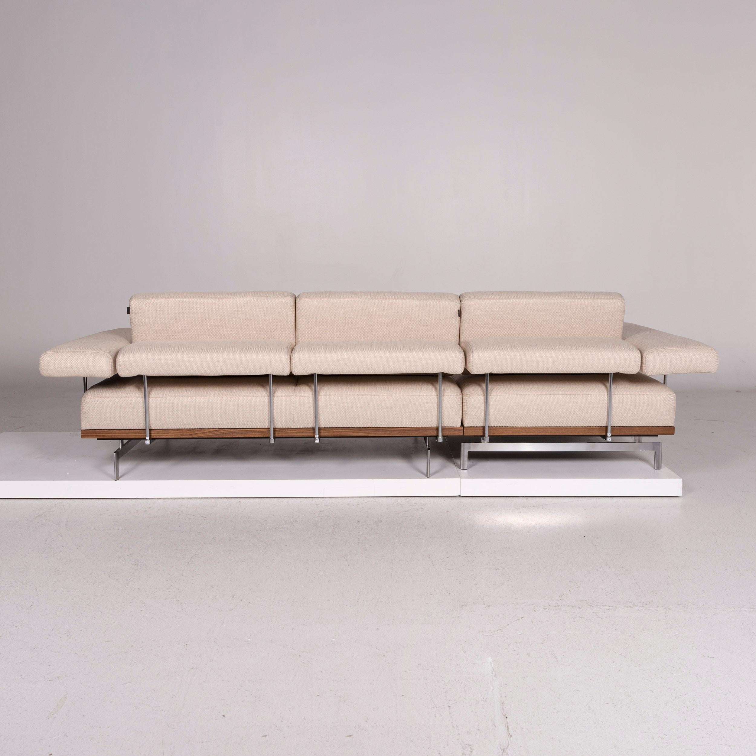 Joop Fabric Corner Sofa Cream Sofa Function Couch 3