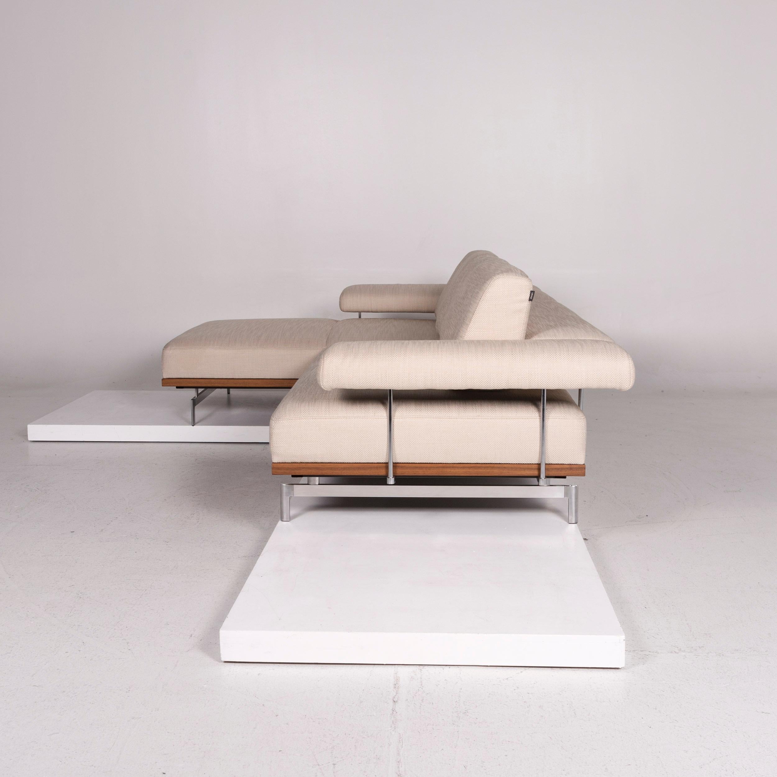 Joop Fabric Corner Sofa Cream Sofa Function Couch 4