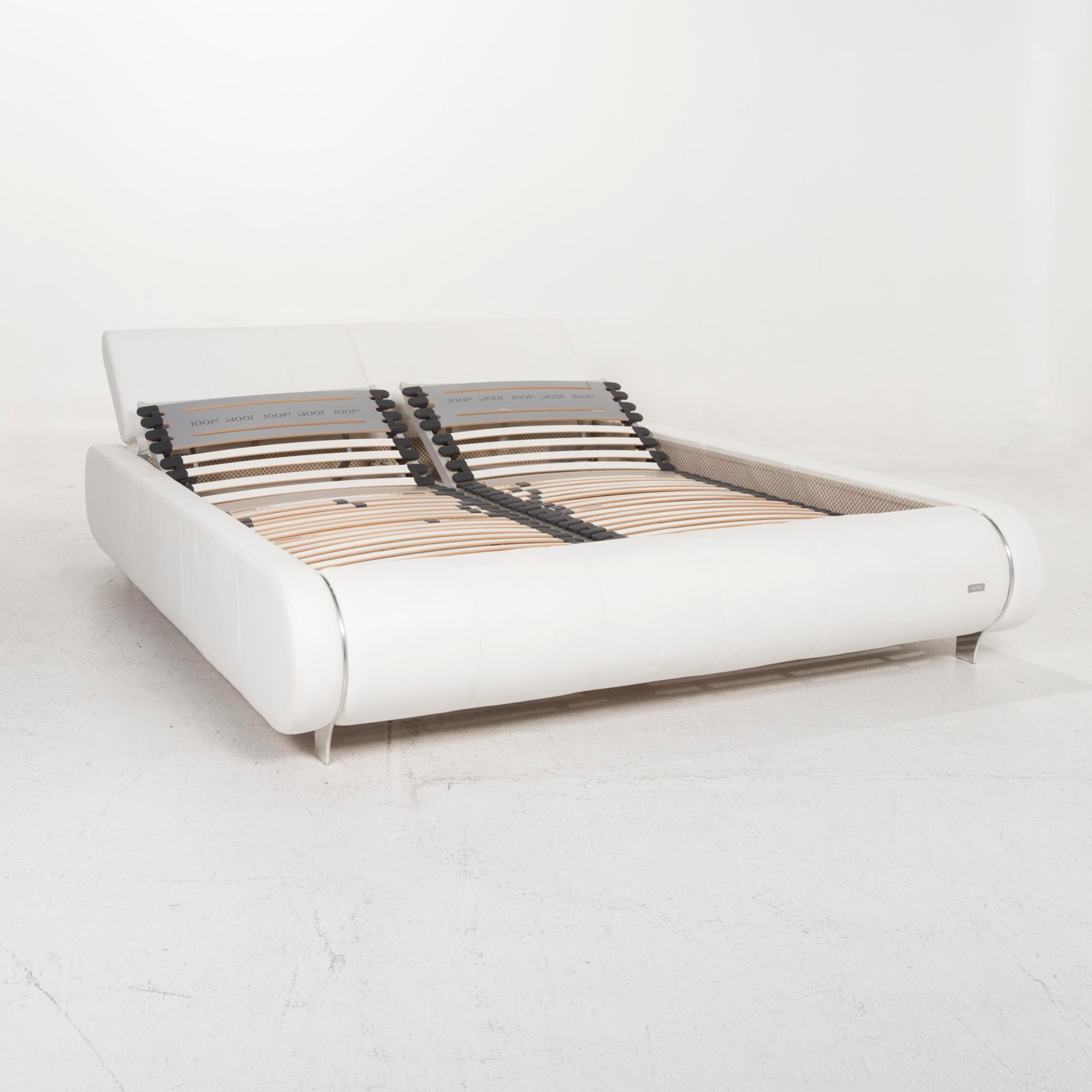 Joop Leather Bed White Frame Adjustable Slatted Frame at 1stDibs | joop  bed, white leather beds