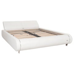 Joop Leather Bed White Frame Adjustable Slatted Frame