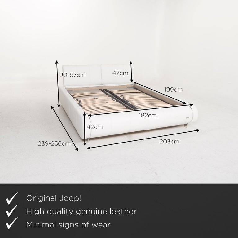 Joop Leather Bed White Frame Adjustable Slatted Frame at 1stDibs | joop  bed, white leather beds