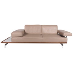 Joop! Leather Sofa Beige Three-Seat Shelf