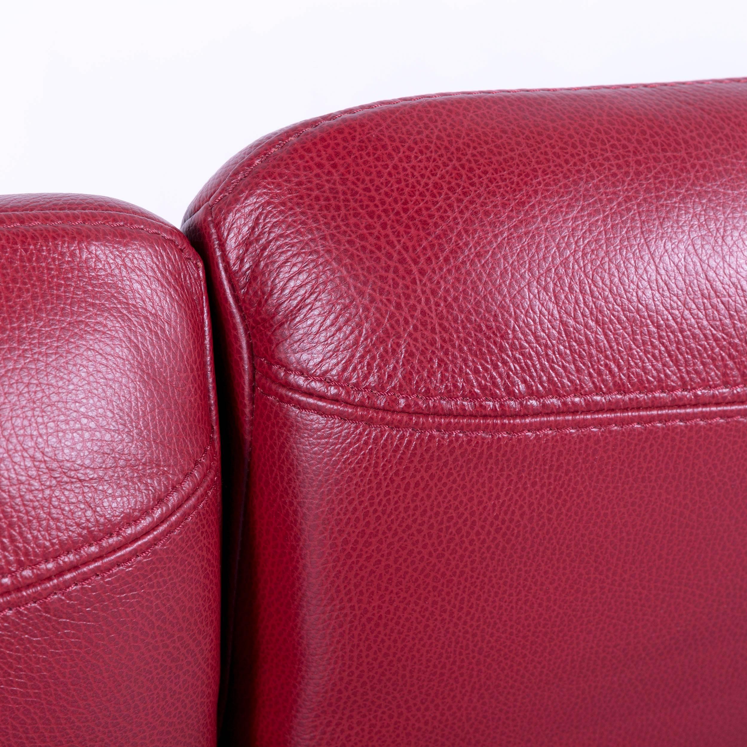 Joop! Ledersofa Rot Zweisitzer Liegesessel 2