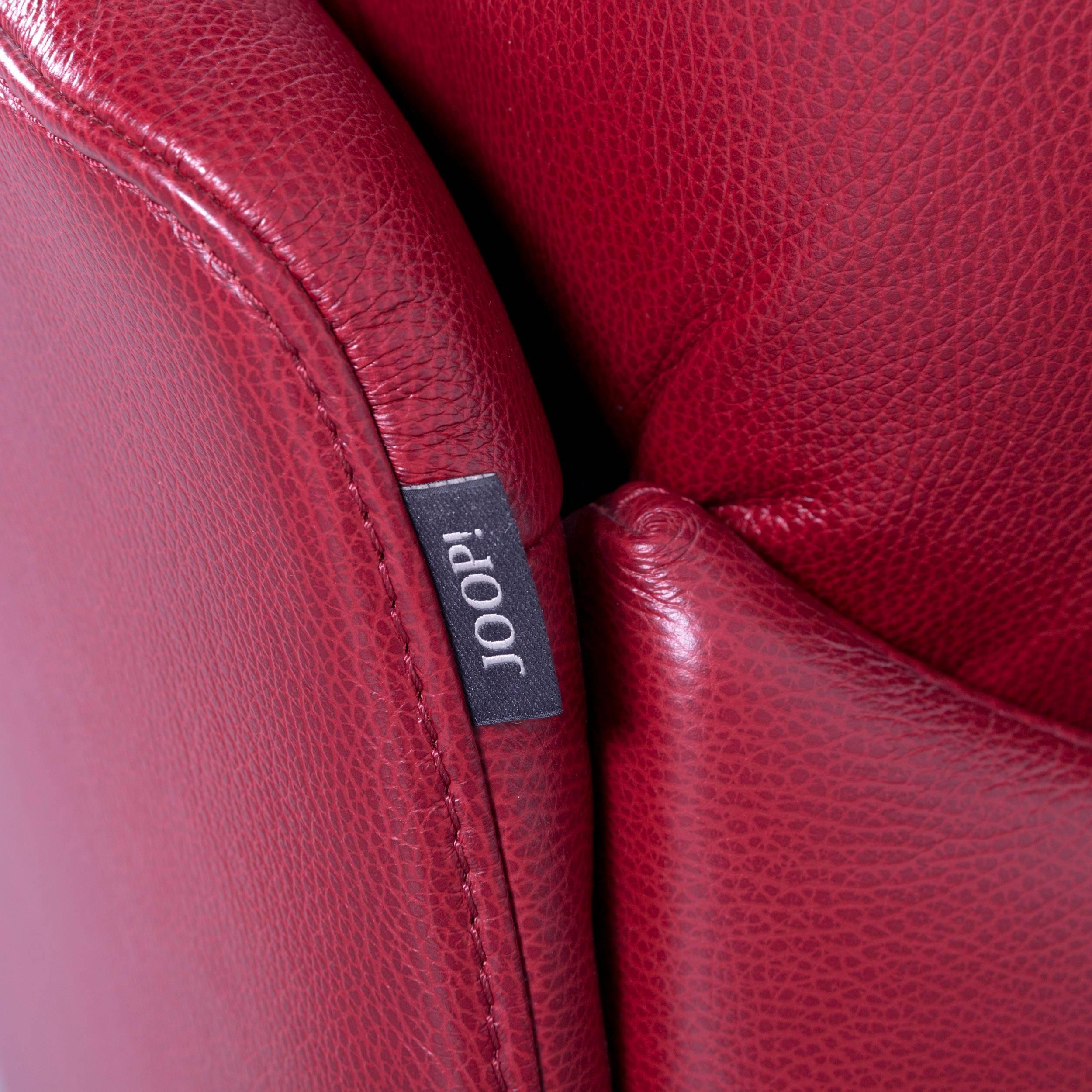 Joop! Ledersofa Rot Zweisitzer Liegesessel 3