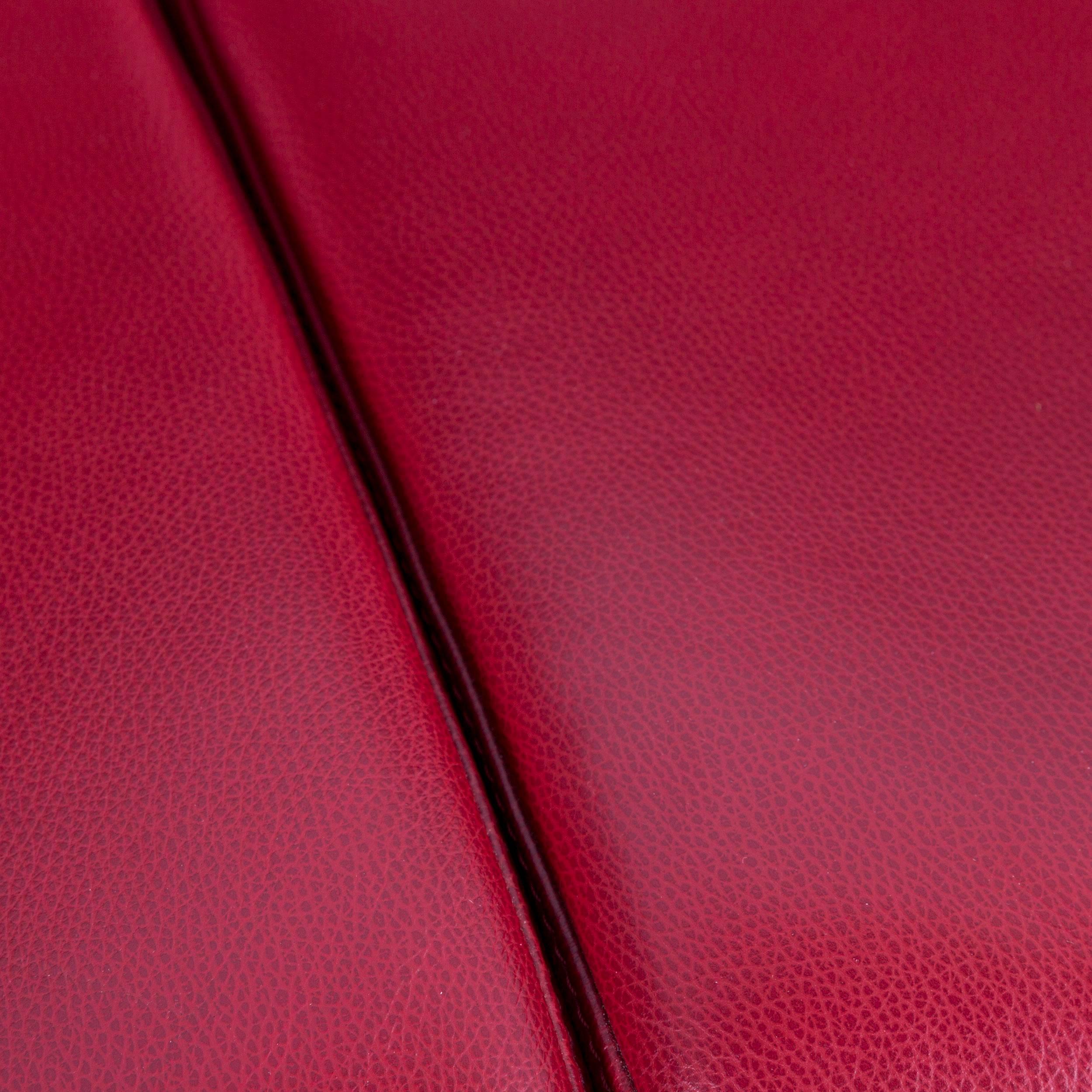 Joop! Ledersofa Rot Zweisitzer Liegesessel 4