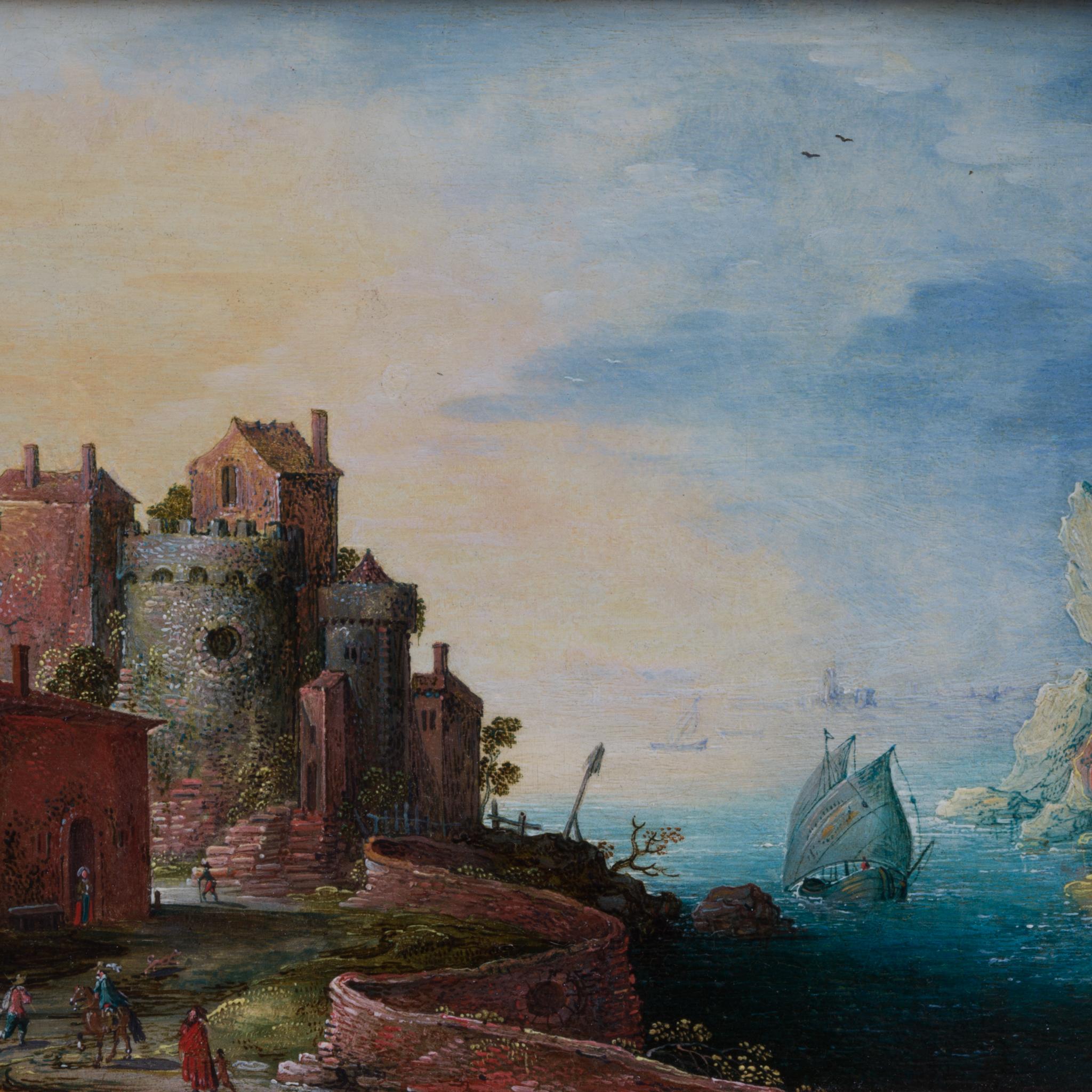 An Extensive River Landscape with Figures - Old Masters Painting by Joos de Momper II