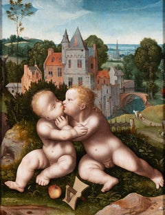 Christ and St John the Baptist as children, studio of J. van Cleve, 16th Flemish