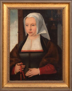 Portrait Of A Lady Holding a Rosary, 17th Century