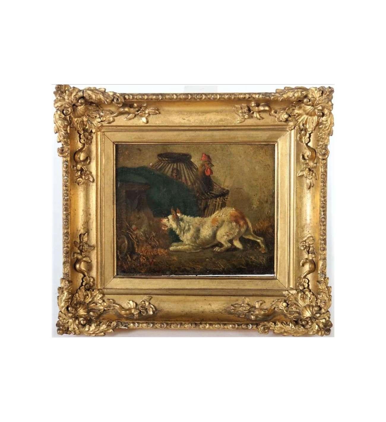 Chien dans un poulailler par Joos Vincent de Vos en vente 2