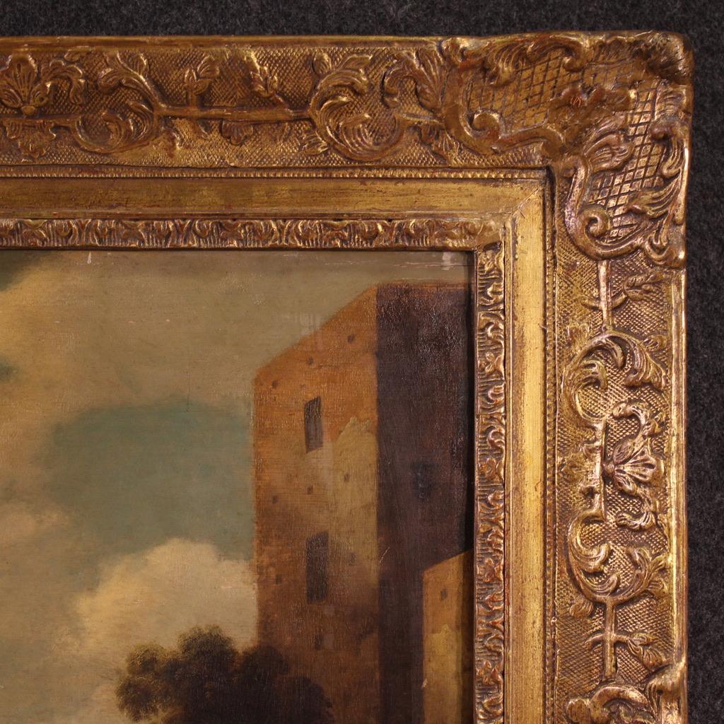 17. Jahrhundert Öl auf Platte Flämisch Genre Szene Antike Malerei, 1646 im Angebot 4