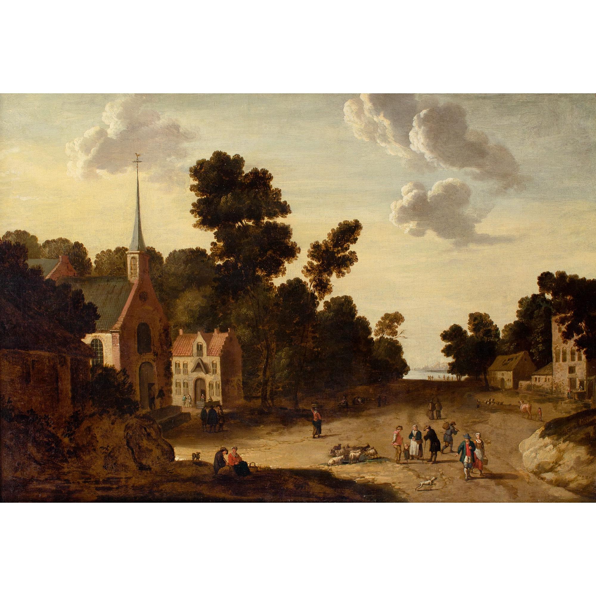 Joost Cornelisz Droochsloot (Kreis), Dorfszene mit Church's im Angebot 1
