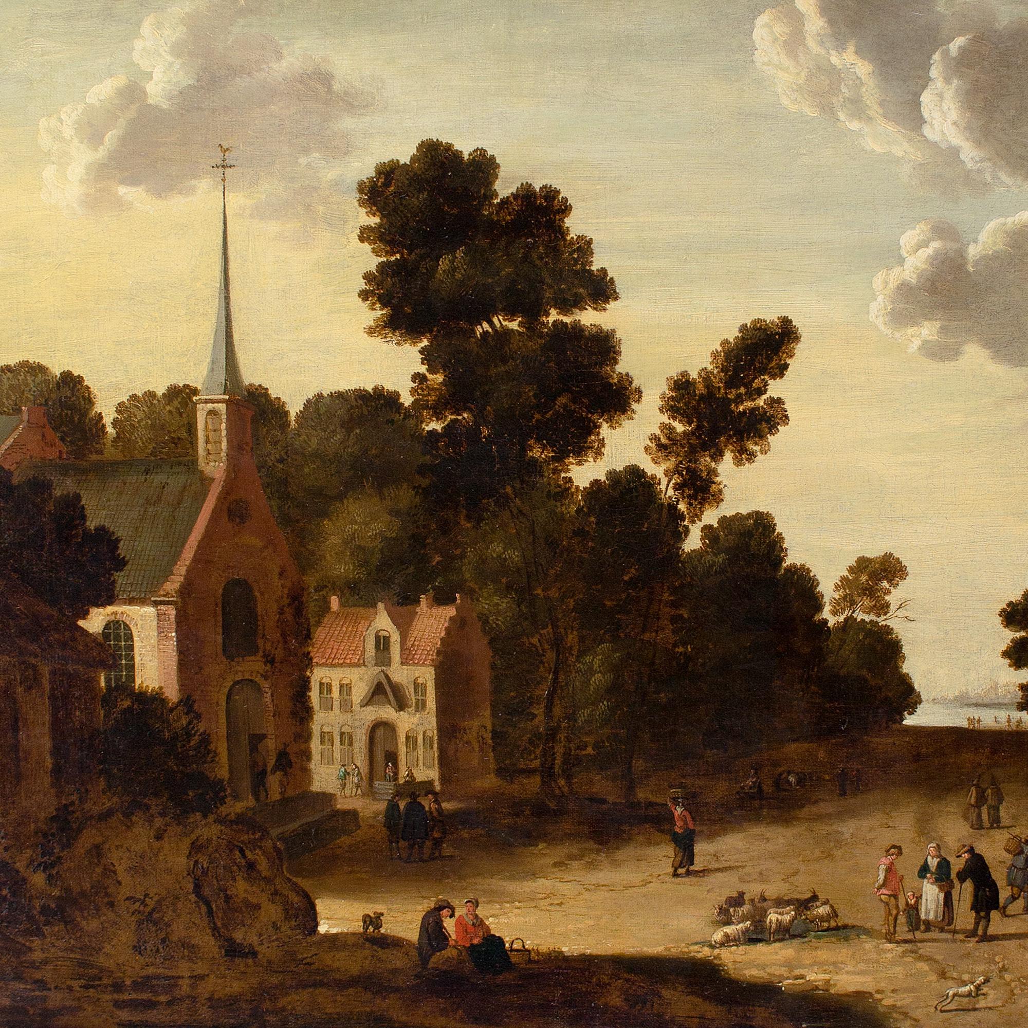 Joost Cornelisz Droochsloot (Kreis), Dorfszene mit Church's im Angebot 4