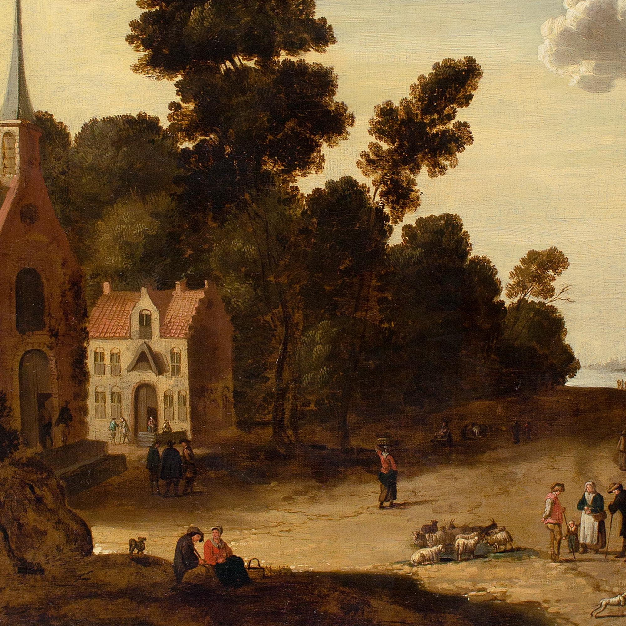 Joost Cornelisz Droochsloot (Kreis), Dorfszene mit Church's im Angebot 7