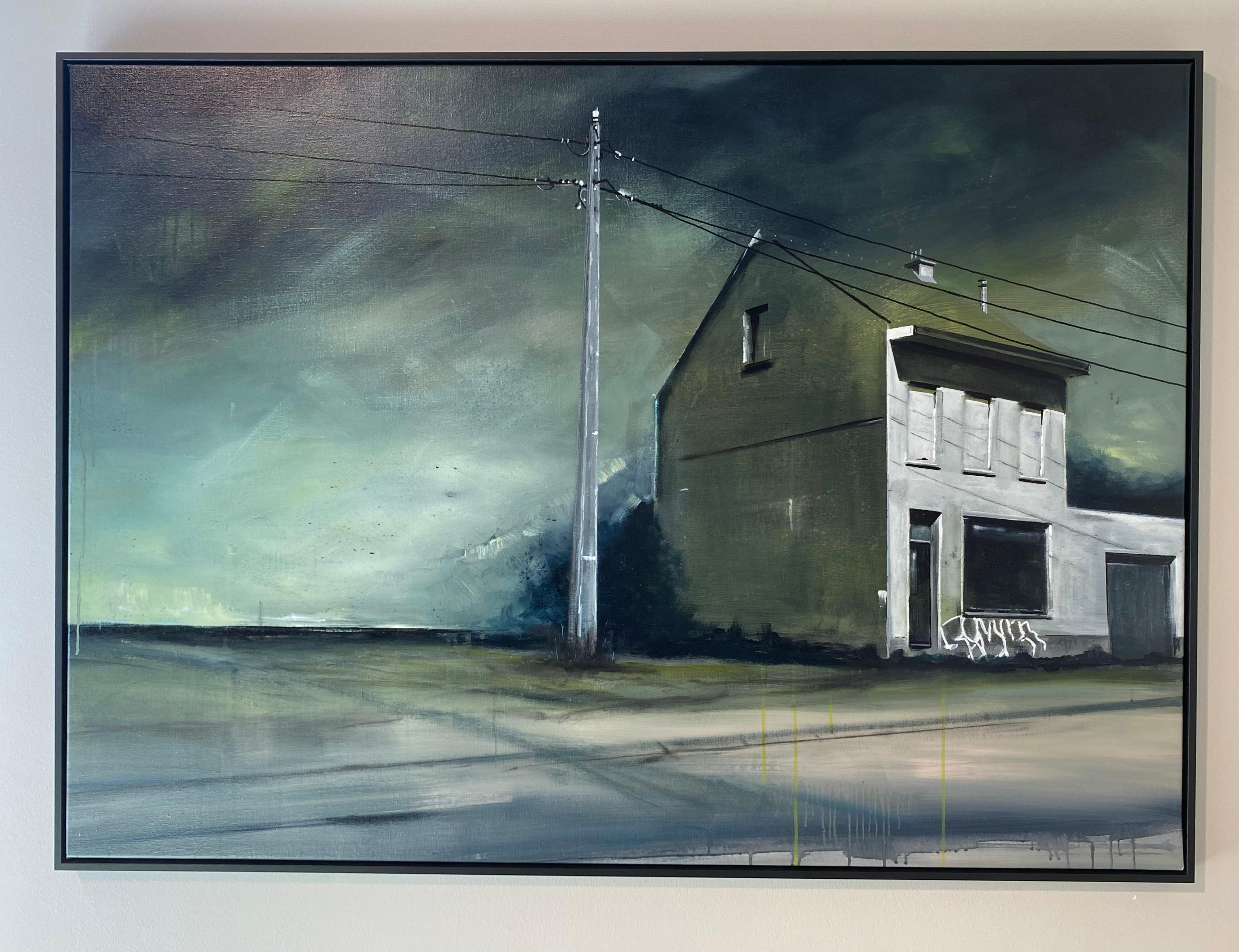 Ein pyroklastisches Nichts - Zeitgenössische Landschaftsmalerei des 21. – Painting von Joost Verhagen
