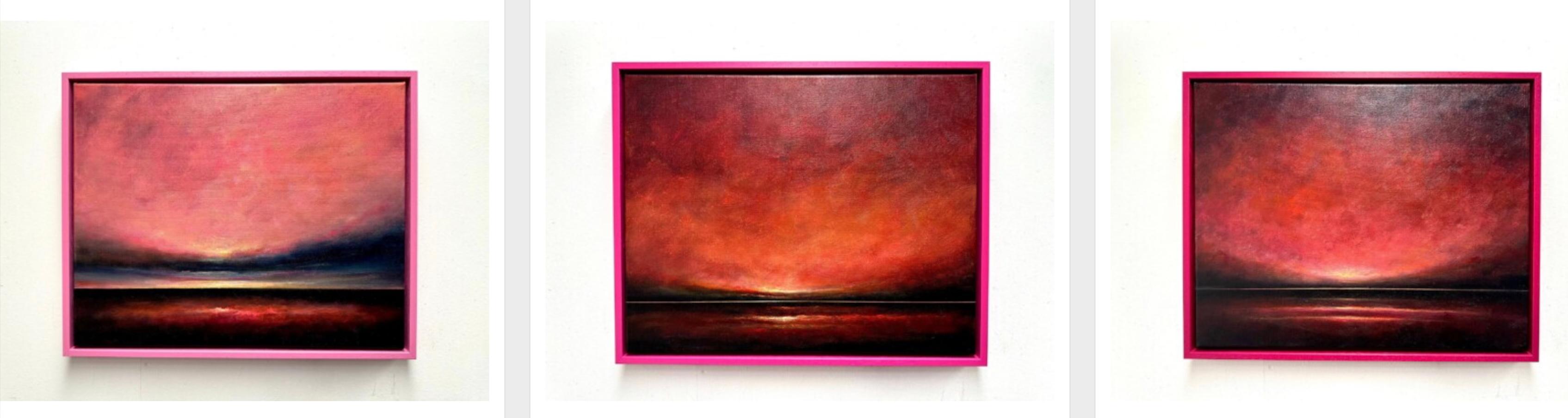 Herbstliches Nordsee-Triptychon, Acryl auf Leinwand, gerahmt, 21. Jahrhundert