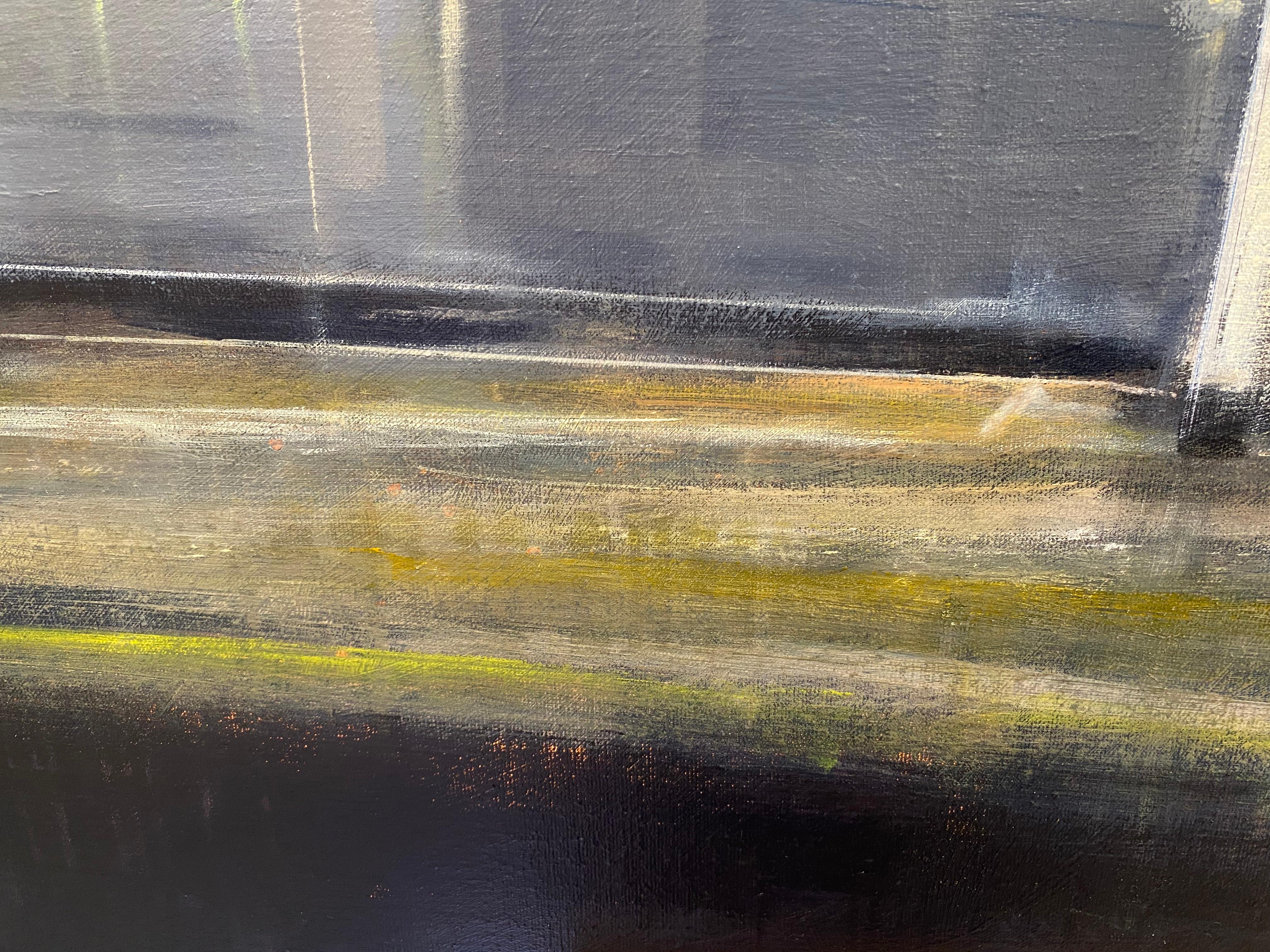 Lighttown Memory I- Pittura di paesaggio contemporanea del XXI secolo in vendita 6