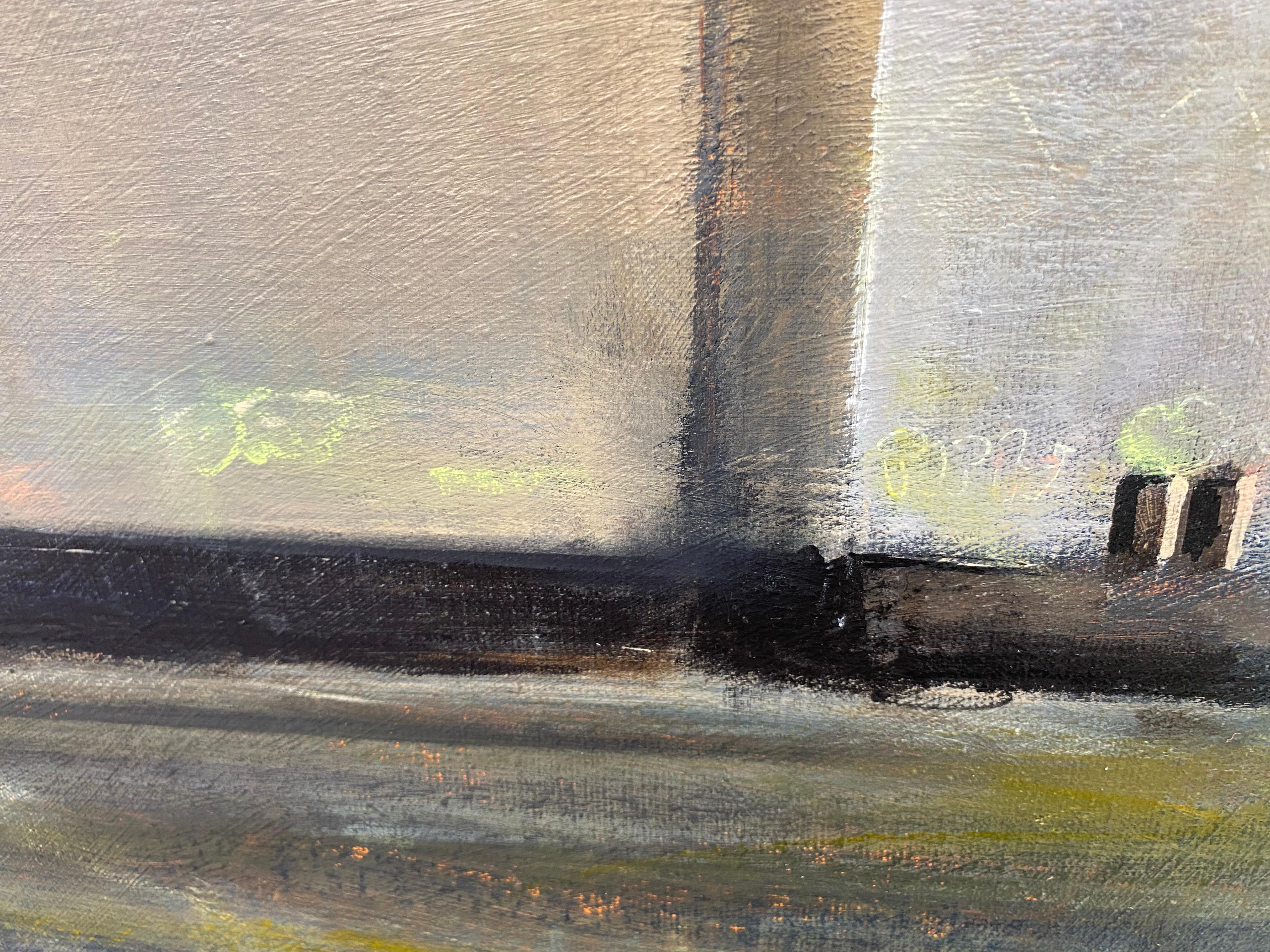 Lighttown Memory I- Pittura di paesaggio contemporanea del XXI secolo in vendita 1
