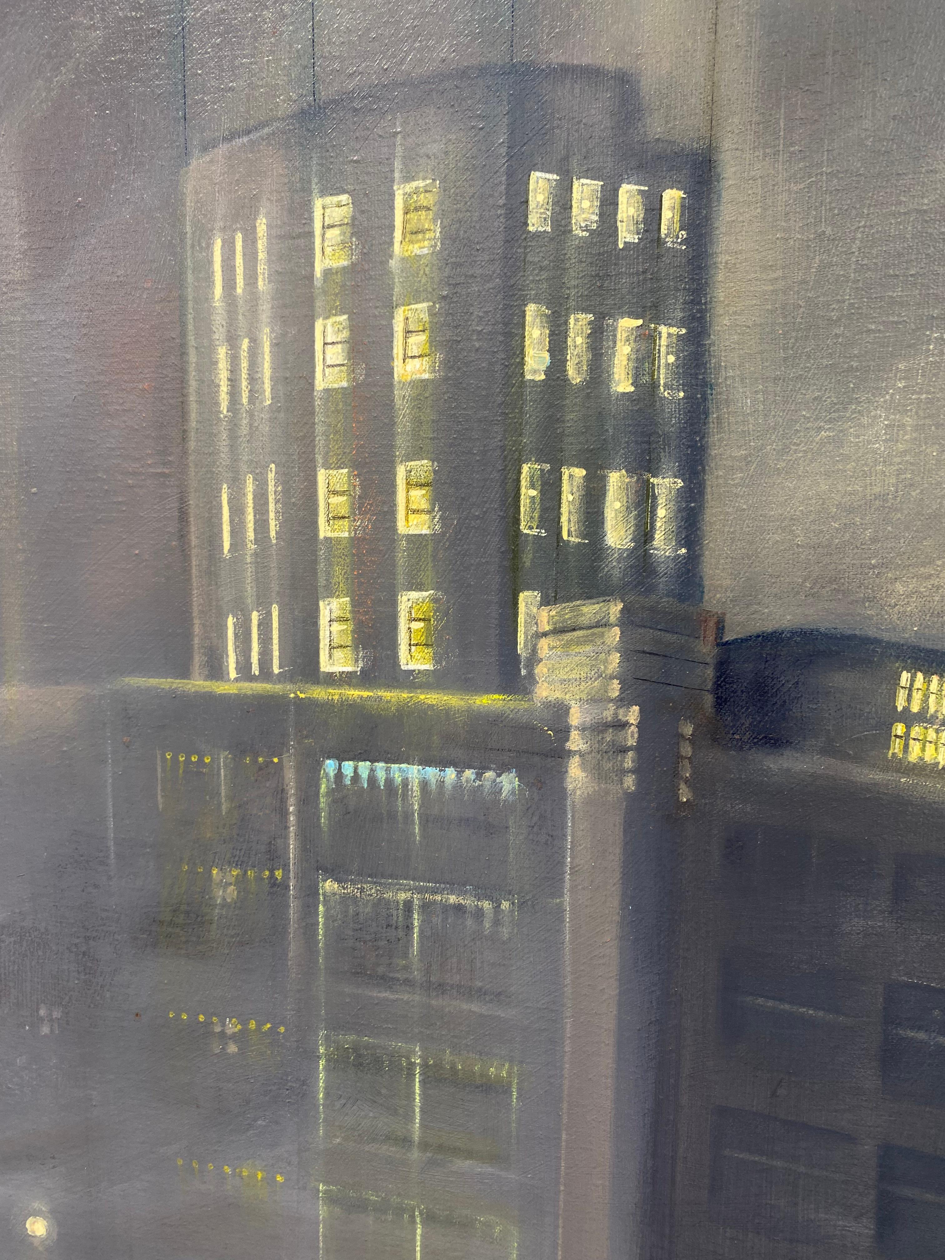 Lighttown Memory I- Pittura di paesaggio contemporanea del XXI secolo in vendita 4